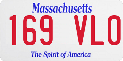 MA license plate 169VL0