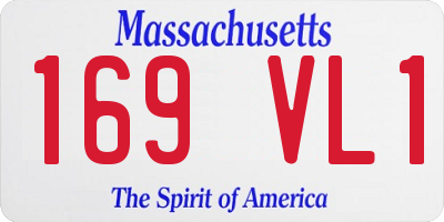 MA license plate 169VL1