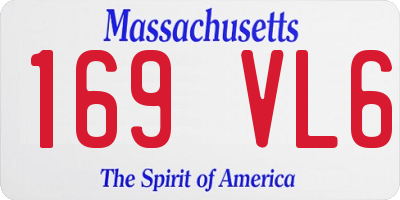 MA license plate 169VL6