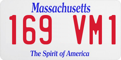 MA license plate 169VM1