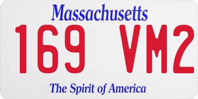 MA license plate 169VM2