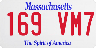MA license plate 169VM7