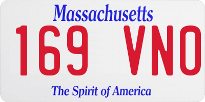 MA license plate 169VN0