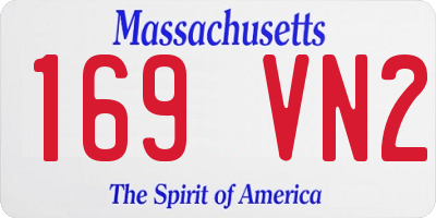 MA license plate 169VN2
