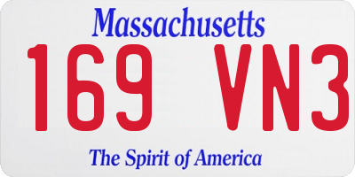 MA license plate 169VN3