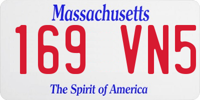 MA license plate 169VN5