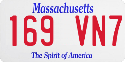 MA license plate 169VN7