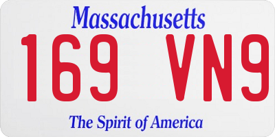 MA license plate 169VN9