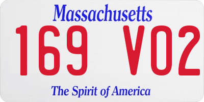 MA license plate 169VO2