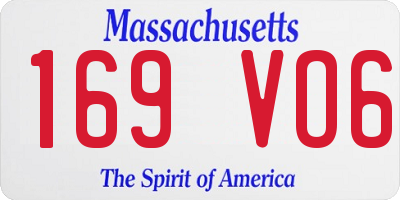 MA license plate 169VO6