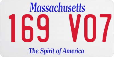 MA license plate 169VO7