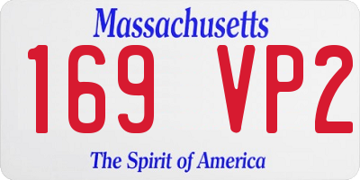 MA license plate 169VP2