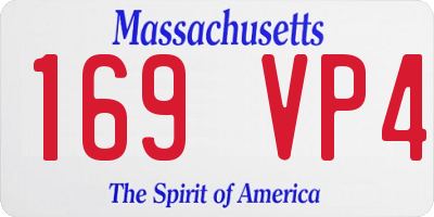 MA license plate 169VP4