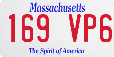 MA license plate 169VP6