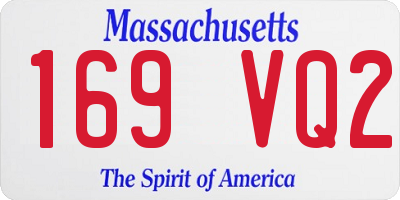 MA license plate 169VQ2