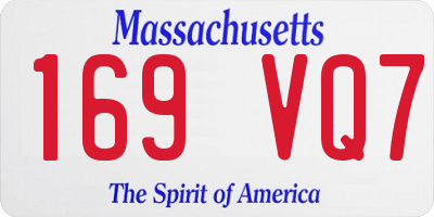 MA license plate 169VQ7