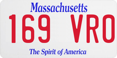 MA license plate 169VR0