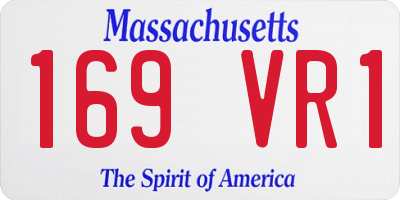 MA license plate 169VR1