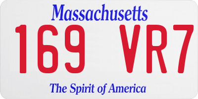 MA license plate 169VR7