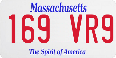 MA license plate 169VR9