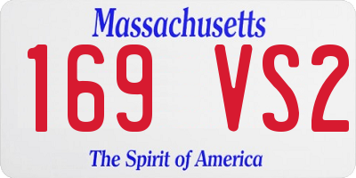 MA license plate 169VS2