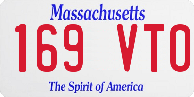 MA license plate 169VT0