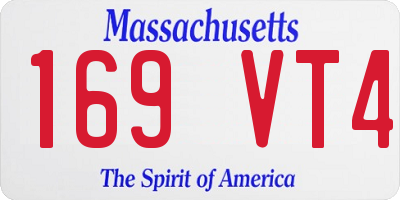 MA license plate 169VT4