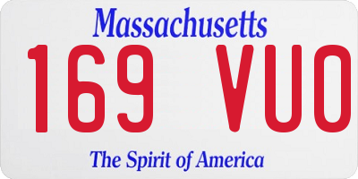 MA license plate 169VU0