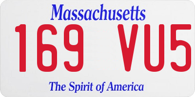 MA license plate 169VU5
