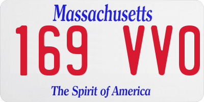 MA license plate 169VV0