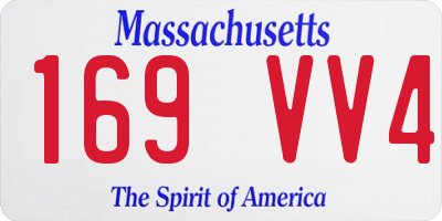 MA license plate 169VV4