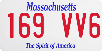 MA license plate 169VV6
