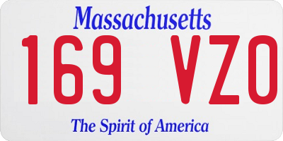 MA license plate 169VZ0