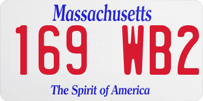 MA license plate 169WB2