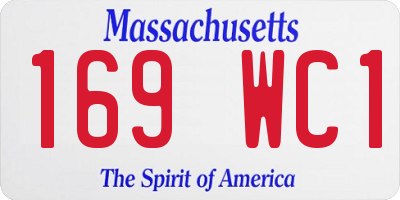 MA license plate 169WC1