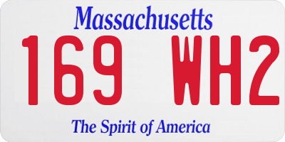 MA license plate 169WH2
