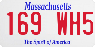 MA license plate 169WH5