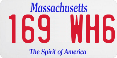 MA license plate 169WH6