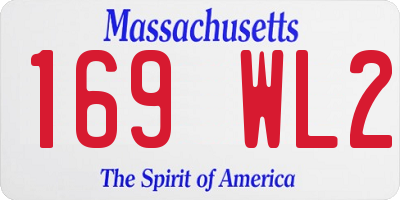 MA license plate 169WL2