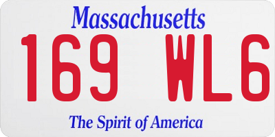 MA license plate 169WL6