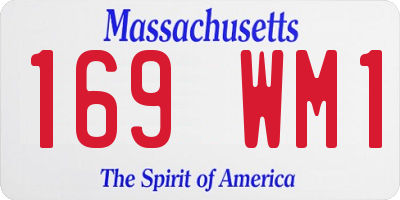 MA license plate 169WM1
