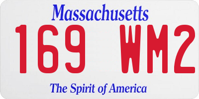 MA license plate 169WM2