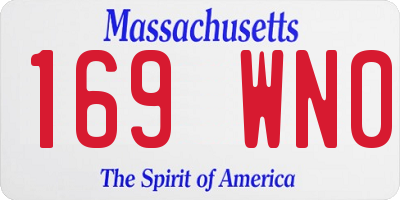 MA license plate 169WN0