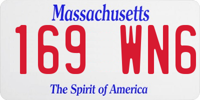 MA license plate 169WN6