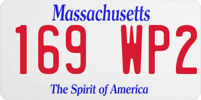 MA license plate 169WP2