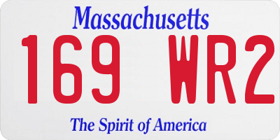 MA license plate 169WR2