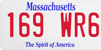 MA license plate 169WR6