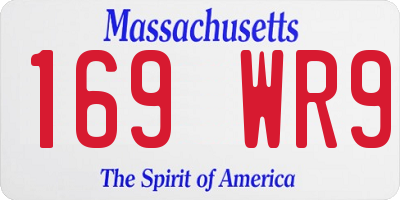 MA license plate 169WR9