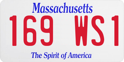 MA license plate 169WS1