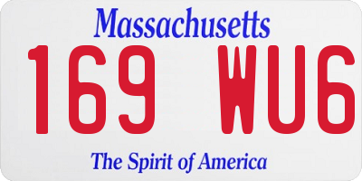 MA license plate 169WU6